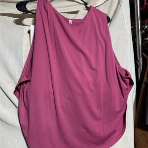 BuffBunny Pink Asymmetrical Sleeveless Tank